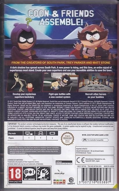 South Park the Fractured but Whole - Nintendo Switch Spil (A Grade) (Genbrug)